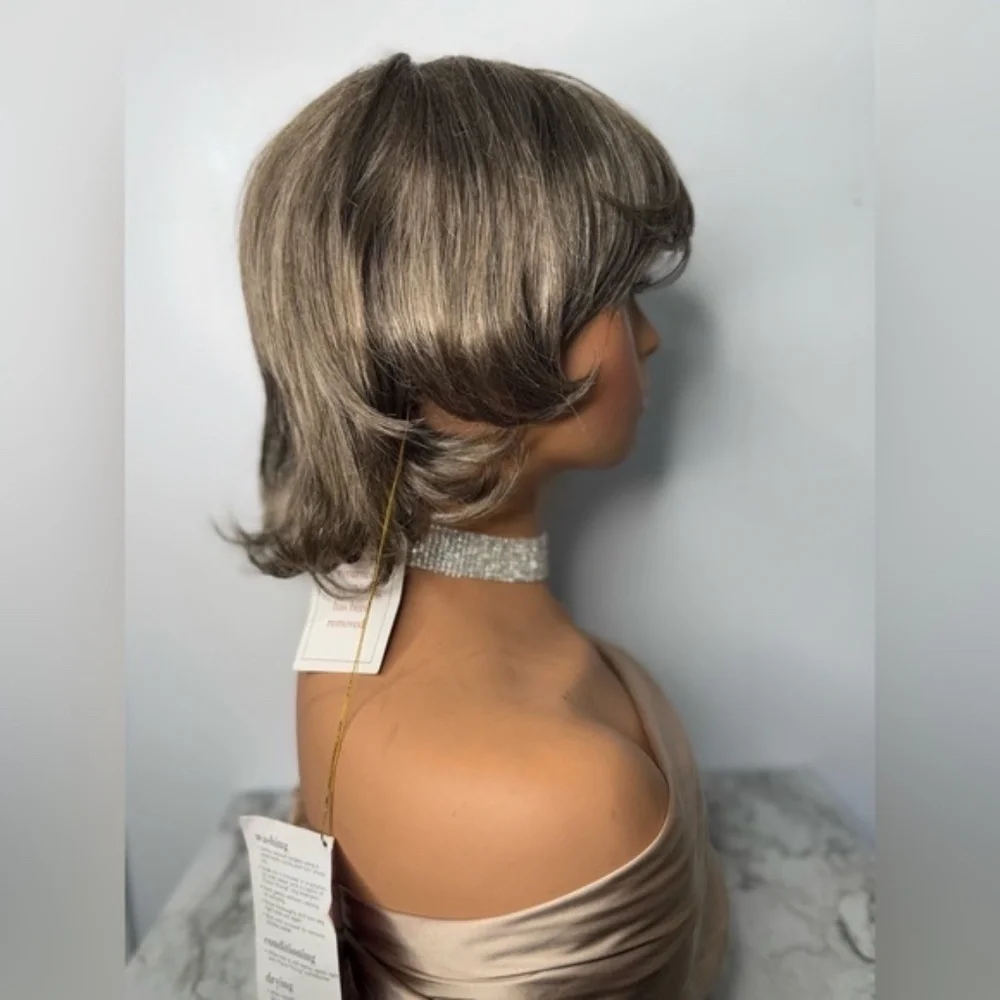 PAULA YOUNG A2309 Grayish Ash light Brown Short Bob Stylish Wig color #38 - Picture 6 of 6